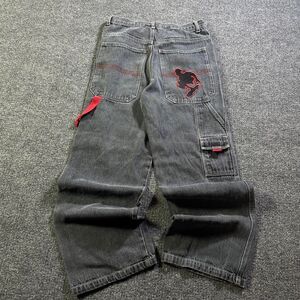 Jnco Women's Black and Grey Jeans